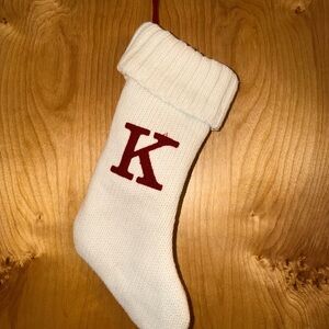 Wondershop Red & White Knit “K” Stocking